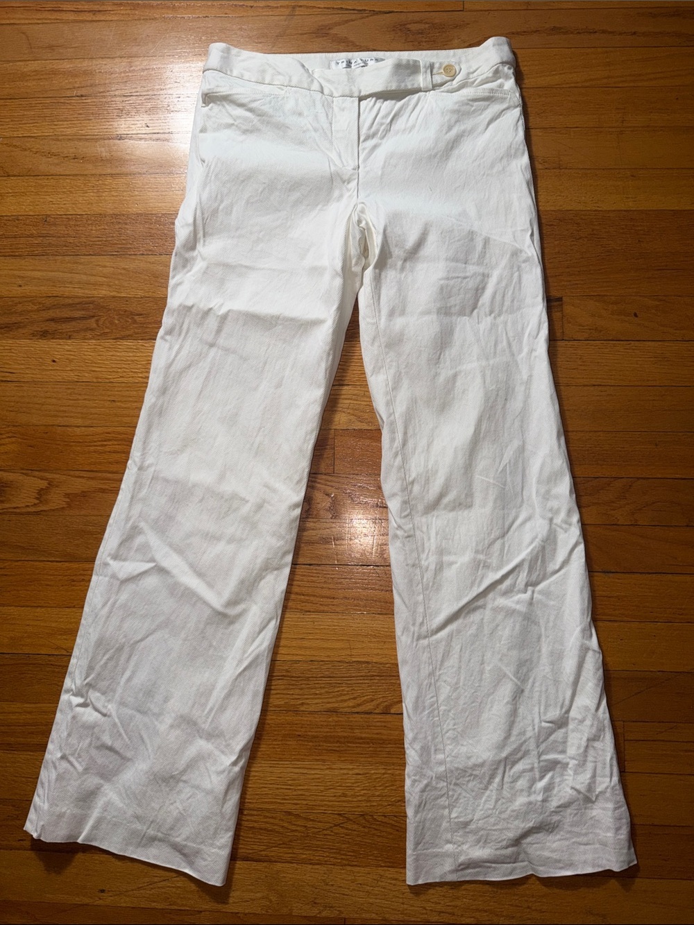 Trina Turk 98% Cotton Pull-On Straight Leg Pants